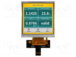 Display: TFT; 4"; 480x480; Illumin: LED; Dim: 75.5x82.95x4.77mm