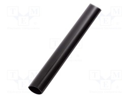 Heat shrink sleeve; glued; 3: 1; 18mm; L: 1m; black; Temp: -25÷125°C