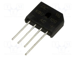 Bridge rectifier: single-phase; Urmax: 400V; If: 10A; Ifsm: 200A