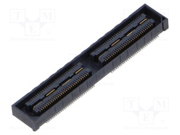 Mezzanine Connector, Ground Plane, Receptacle, 0.5 mm, 2 Rows, 120 Contacts, Surface Mount