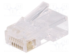 Plug; RJ45; PIN: 8; Contacts: phosphor bronze; gold-plated; UL94V-2