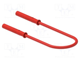 Test lead; 60VDC; 30VAC; 10A; banana socket 2mm,both sides; red