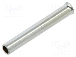 Tip: bootlace ferrule; non-insulated; copper; 0.5mm2; 10mm; tinned