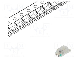 LED; blue; SMD; 1608; 120÷150mcd; 9VDC; 1.6x0.8x0.6mm; 120°