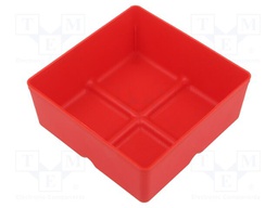 Container: cuvette; red; 110x110mm; 4pcs; KBS1111; UNITE BOX