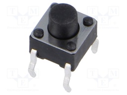 Microswitch TACT; SPST; Pos: 2; 50mA/12VDC; THT; none; 1.6N; 6x6mm