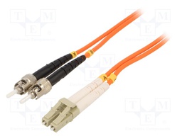 Fiber patch cord; OM2; LC/UPC,ST/UPC; 5m; Optical fiber: 50/125um