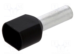 Bootlace ferrule; insulated,double; copper; 6mm2; 14mm; tinned