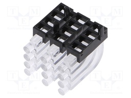 Fibre for LED; round; Ø2mm; No.of mod: 12; Front: convex