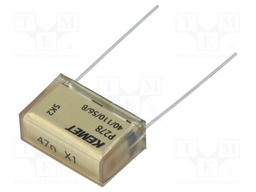 Capacitor: paper; X1; 47nF; 480VAC; 20.3mm; ±20%; THT; Series: P278