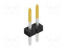 Connector: pin strips; pin header; male; PIN: 2; 2mm; THT; 1x2; 100V
