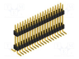 Connector: pin strips; pin header; male; PIN: 38; 1.27mm; SMT; 2x19