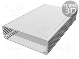 Enclosure: with panel; 1455; X: 103mm; Y: 160mm; Z: 30mm; aluminium