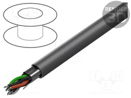 Wire; Alpha Essential C&C; 12x2x24AWG; shielded,Al-PET foil; PVC
