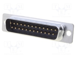D-Sub; PIN: 25; plug; male; soldering; for cable; gold flash; 250V