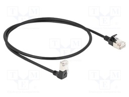 Patch cord; S/FTP; Cat: 6a; RJ45 plug,RJ45 down angled plug; 0.5m
