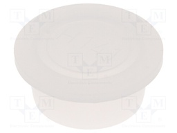 Plugs; Body: semi-transparent; Out.diam: 27mm; H: 12mm; Mat: LDPE