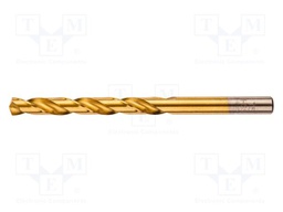Drill bit; for metal; Ø: 7.5mm; L: 109mm; high speed steel HSS-TIN
