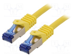 Patch cord; S/FTP; 6a; stranded; Cu; LSZH; yellow; 0.5m; 26AWG