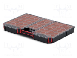 Container: collective; with boxes; black; 577x390x60mm; TAGER