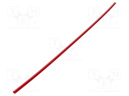 Heat shrink sleeve; thin walled,glued; 4: 1; 12mm; L: 1000mm; red
