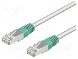 Patch cord; F/UTP; 5e; stranded; CCA; PVC; grey; 5m; 26AWG
