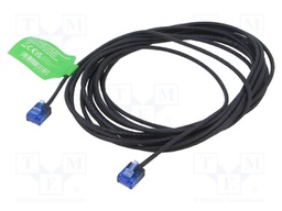 Patch cord; RJ45 plug,both sides; U/UTP; 6a; Cu; black; 5m