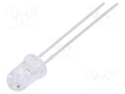 LED; 5mm; red; 8500÷14000mcd; 15°; Front: convex