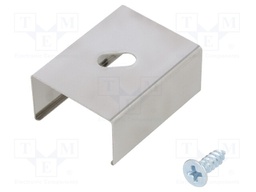 Holder U4; natural; stainless steel; Kit: 2 holders,2 screws