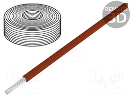 Wire; UL1007,UL1569; stranded; Cu; 0.81mm2; 18AWG; brown; 30m; PVC