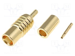 Plug; MCX; female; straight; 50Ω; RG178(A,B),RG196(A); crimped