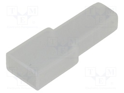 Terminals cover; female; straight; for push-on 6.3mm connectors