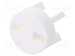 Spacer sleeve; LED; Øout: 6mm; ØLED: 5mm; L: 4.8mm; natural; UL94V-0