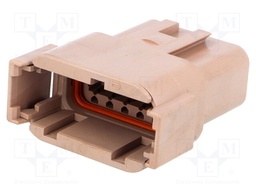 Connector: wire-wire; DTM; male; plug; for cable; PIN: 12; brown