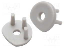 Cap for LED profiles; grey; ABS; Application: PEN8