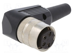 Connector: M16; female; for cable; IP40; plug; soldering; 250V; 5A