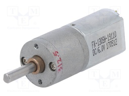 Motor: DC; with gearbox; 6VDC; 2.9A; Shaft: D spring; 46rpm