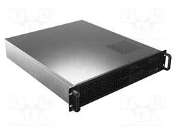 Enclosure: ATX server; Standard: 19"; 2U; black; Z: 430mm; X: 520mm