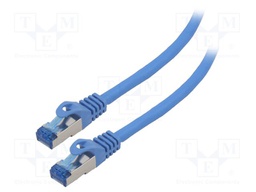 Patch cord; S/FTP; 6a; stranded; CCA; LSZH; blue; 1.5m; 26AWG