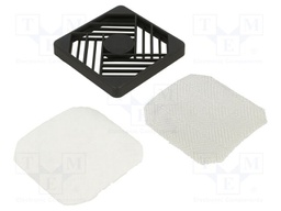 Guard; with EMI shielding,with filter; 92x92mm; Mat: plastic