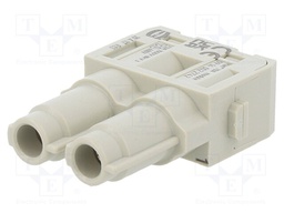 RECTANGULAR INSERT, RECEPTACLE, 2 POSITION, SCREW
