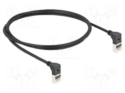Patch cord; S/FTP; Cat: 6a; RJ45 up angled plug,both sides; 1m