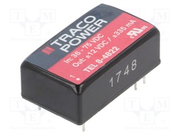 Converter: DC/DC; 8W; Uin: 36÷75V; Uout: 12VDC; Uout2: -12VDC; DIP16
