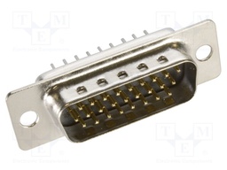 D Sub Connector, HD26, High Density, Plug, 26 Contacts, DA, Solder