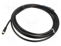 Connection lead; M12; PIN: 4; straight; 5m; plug; 63VAC; 12A; 813