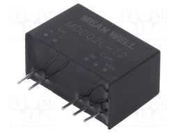 Converter: DC/DC; 2W; Uin: 4.5÷5.5V; Uout: 12VDC; Uout2: -12VDC; SIP7