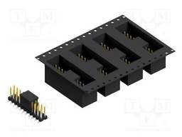 Connector: pin strips; pin header; male; PIN: 22; 2.54mm; SMT; 2x11