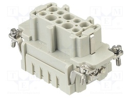 Connector: rectangular; female; Han E; PIN: 10; 10+PE; size 10B