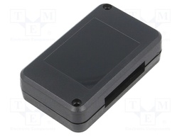 Enclosure: multipurpose; X: 36mm; Y: 60mm; Z: 16mm; ABS; black