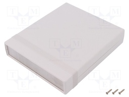 Enclosure: with panel; 1598; X: 154mm; Y: 36mm; Z: 179mm; ABS; grey